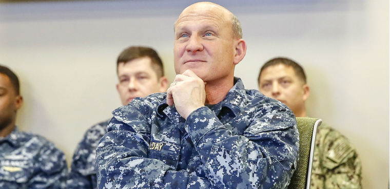 Vice Adm. Mike Gilday, commander, U.S. Fleet Cyber Command/U.S. 10th Fleet 2017  (U.S. Navy photo by Petty Officer 2nd Class Robert A. Hartland/Released)